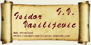 Isidor Vasilijević vizit kartica